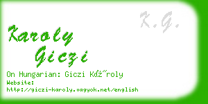 karoly giczi business card